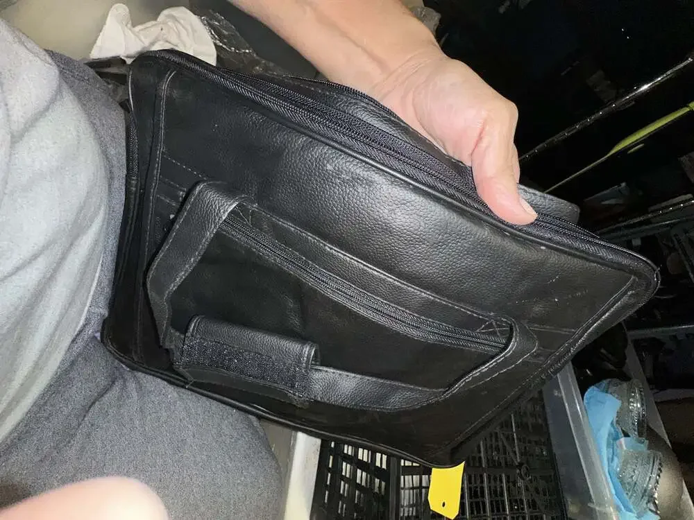 Genuine Leather Multi-Pocket Concealment Briefcase